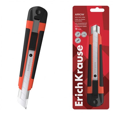 Нож канцелярский 18 мм 19152 ARROW auto-lock ErichKrause