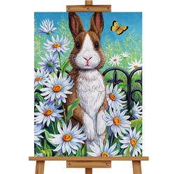 Набор для рисования "Картина по номерам 30х20 см. Кролик в ромашковом поле"