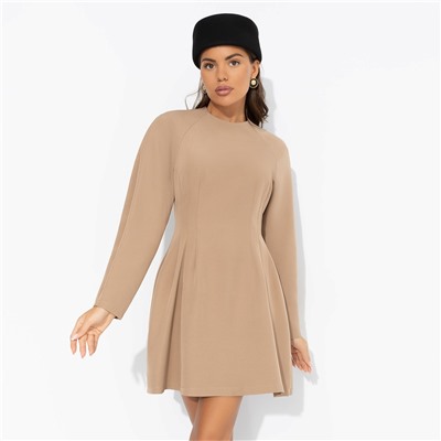 Платье приталенное, Любовь с первого платья (бежевое)