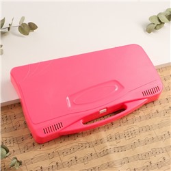Металлофон музыкальный инструмент Music Life, 25 тонов, футляр, 2 палочки, розовый