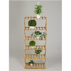 Подставка для цветов Greengo, 6 полок, 50×25×110 см, напольная, бамбук