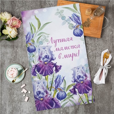Полотенце «Ирис» 40×73 см, 100% хлопок, саржа 190 г/м²