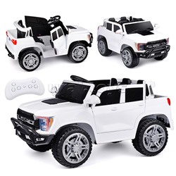 Электромобиль "Городской гигант" на аккумуляторе, с р/у управлением, в коробке (белый)