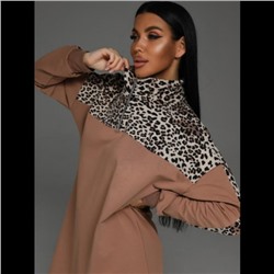 Платье Синди (Кофе леопард)