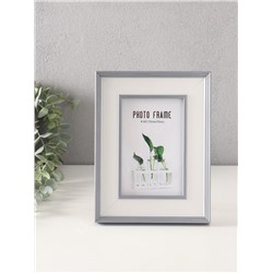 Фоторамка для фото 10×15 см «Романтизм», пластик, серая, 16.5×21.4 см