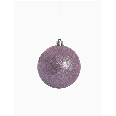 Ёлочные игрушки «Туманный блеск», шары новогодние, d=10 см, набор 4 шт., сиреневый
