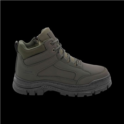 Ботинки на меху Н966-7 хаки п/п