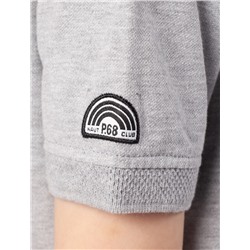 Футболка-поло из трикотажа "пике" с эластаном