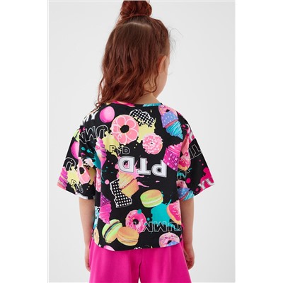 Фуфайка трикотажная для девочек (футболка) PLAYTODAY, 1240302