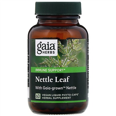 Gaia Herbs, Листья крапивы, 60 веганских капсул Liquid Phyto-Caps