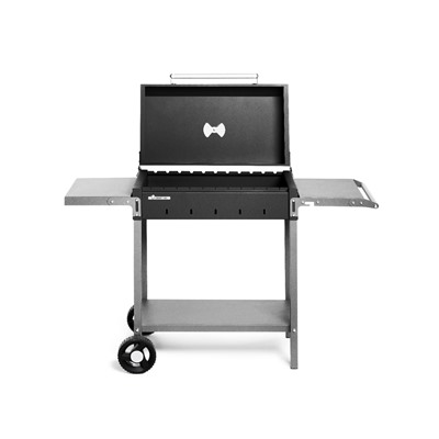 Мангал MAH 203, 128.5×52×90.1 см, 2 мм, колеса, боковые полки, крышка