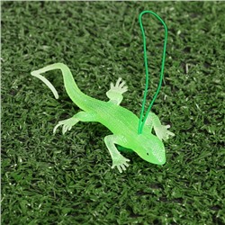 Декоративная подвеска «Ящерица», 10×4.5 см, резина, светящиеся, набор 10 шт.