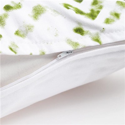 Наволочка декоративная 40×40 см, Zigzags green, 100% хлопок