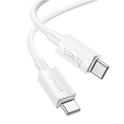 Кабель Type-C - Type-C Hoco X107 PD 60W 100см 3A  (white)