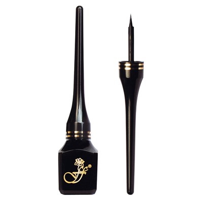 FFLEUR Подводка д/глаз Е-9635 черная кувшин БЕЗ КОРОБОЧКИ /кисть жёсткая /6/36/432