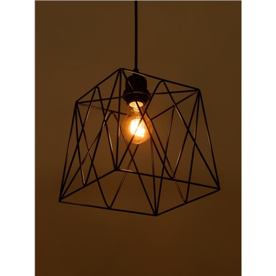 Светильник подвесной 1117/1, E27, 40 Вт, 22.5×70 см, чёрный