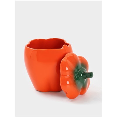 Горшок для запекания Борисовская керамика «Перец», 650 мл, оранжевый