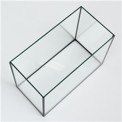 Аквариум «Прямоугольный» с крышкой, 15 л, 34×17×25/30 см, беленый дуб