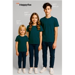 Детская однотонная футболка Happyfox
