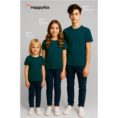 Детская однотонная футболка Happyfox