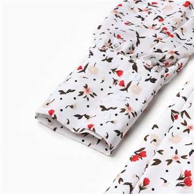 Платье мини женское с рюшами MIST, размер 46, белое