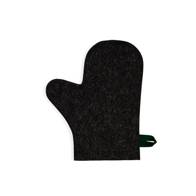 Рукавица для бани и сауны, войлок, серая