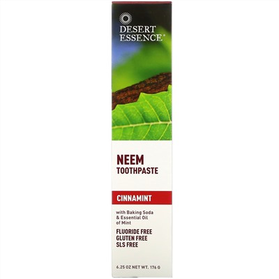 Desert Essence, Натуральная зубная паста с нимом, Cinnamint, 6,25 унции (176 г)