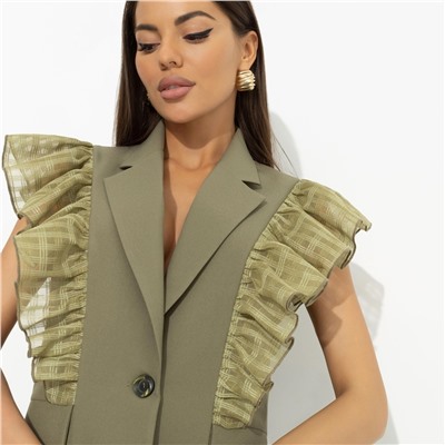 Жилет комбинированный, Это восторг (dark green)