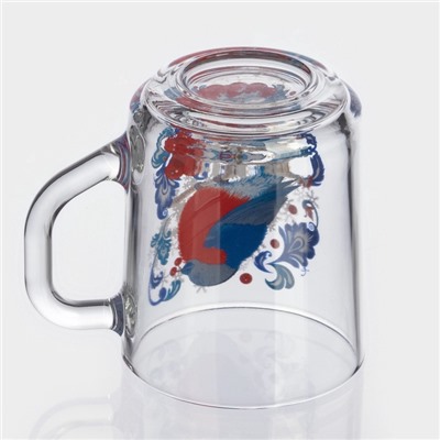 Кружка новогодняя «Снегири на рябине», 200 мл, стекло