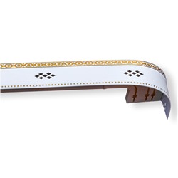 Карниз трёхрядный «Ромб», ширина 220 см, золото, цвет белый