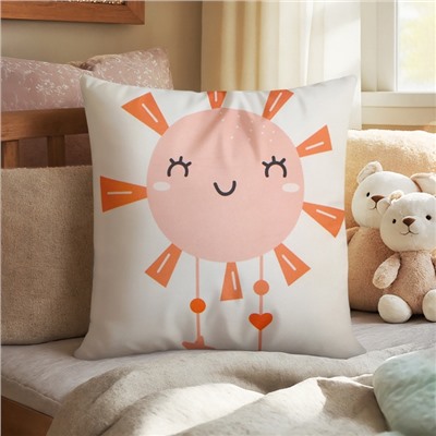 Подушка декоративная «Этель. Солнышко», 30×30 см, велюр