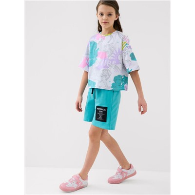 Фуфайка трикотажная для девочек (футболка)