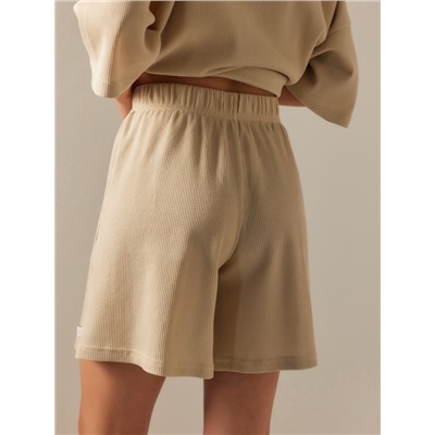 Пижама женская (рубашка, шорты) SL HOME Soft Home, размер 52-54, бежевая