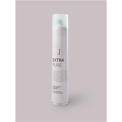 DEW Professional Лак для волос экстрасильной фиксации без отдушки / Extra Pure, 500 мл