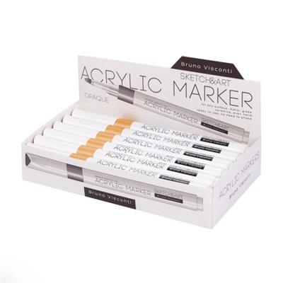 Маркер акриловый 1-3 мм "SKETCH ART" ЗОЛОТОЙ 22-0130 Bruno Visconti