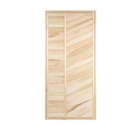 Дверь для бани и сауны «Эконом», коробка 170×80 см, деревянная, липа