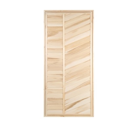 Дверь для бани и сауны «Эконом», коробка 170×80 см, деревянная, липа