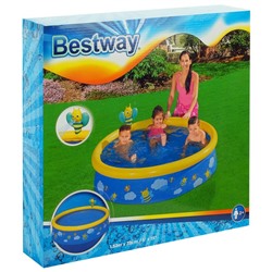 Бассейн Fast Set,152 x 38 см, с распылителем, от 2 лет, цвет МИКС, 57326 Bestway