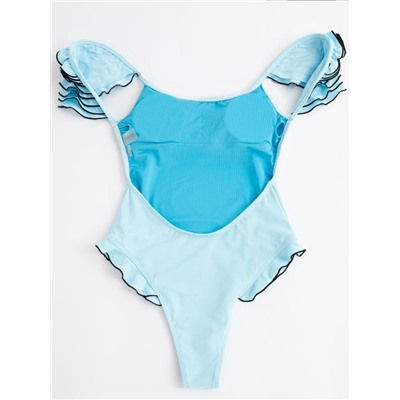 Купальник женский слитный MINAKU Summer rose, размер 46, голубой
