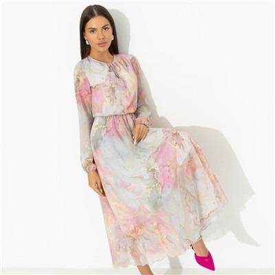 Платье нарядное на подкладе, Летящие мгновения (нежная)