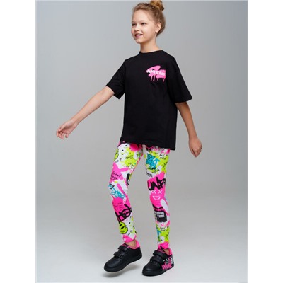 Брюки трикотажные для девочек (легинсы), 2 пары в комплекте