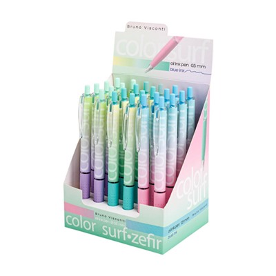 Ручка автоматическая шариковая масляная 0.5мм "ColorSurf.Zefir" синяя 20-0407/51 Bruno Visconti