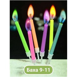 Набор свечей для торта, цветное украшение, цвет микс, 6 шт