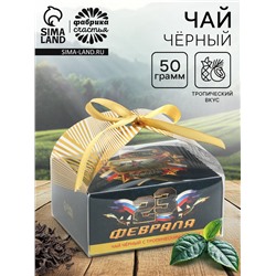 Чай подарочный «23 февраля» вкус: тропический, 50 г