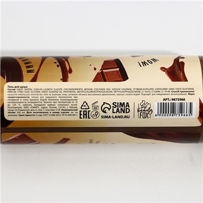 Гель для душа женский, 350 мл, аромат шоколадного пудинга, CANDY FOOD