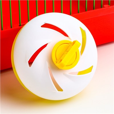 Колесо для грызунов, 11 см, тихое, жёлтое