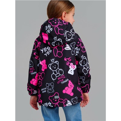 Куртка текстильная с полиуретановым покрытием для девочек (ветровка)