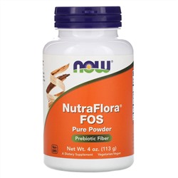 Now Foods, NutraFlora ФОС, чистый порошок, 113 г (4 унции)