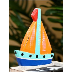 Календарь настольный «Парусник», 11×5×16 см, дерево, оранжевый