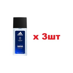Adidas Душистая вода 75мл Champions league тестер муж 3шт